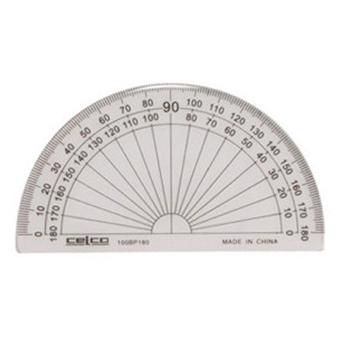 Celco Protractor 10cm Clear