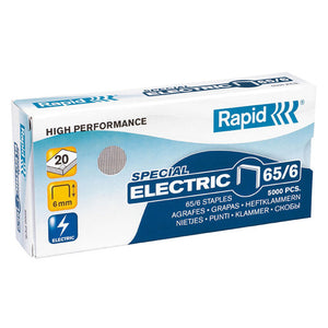 Rapid Strong 65/6mm Electric Staples Box 5000