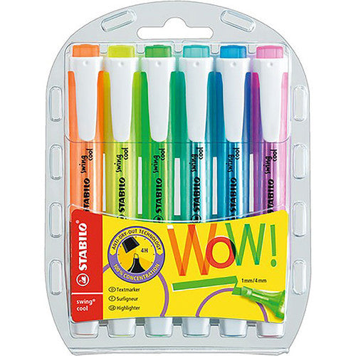 Stabilo Swing Cool Highlighter Wallet of 6 Assorted Colours