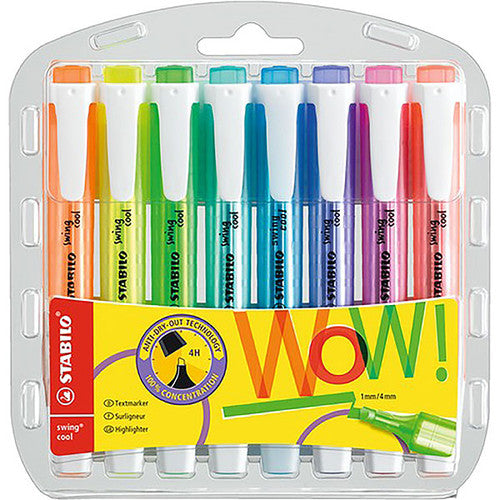 Stabilo Swing Cool Highlighter Wallet of 8 Assorted Colours