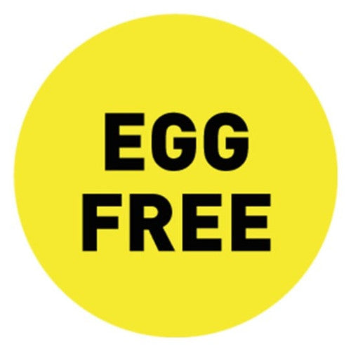 Avery Food Safety 'Egg Free' Allergy Label 24mm 1000 Roll