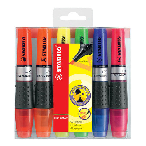 Stabilo Luminator Highlighter Wallet of 6 Assorted Colours