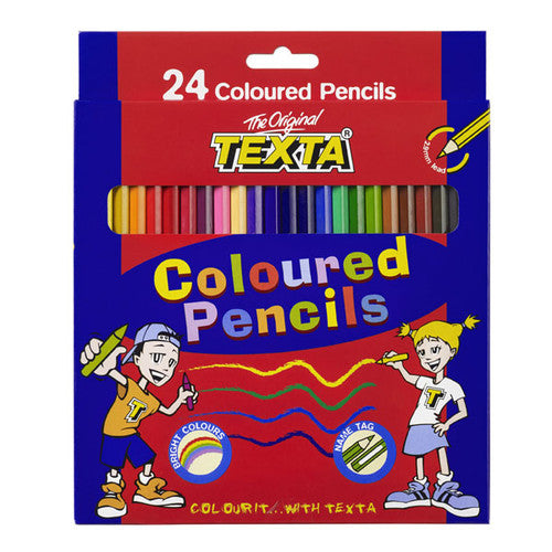 Texta Standard Coloured Pencils 2.9mm Assorted Pack of 24