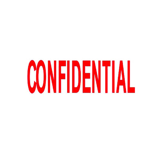 DeskMate 0273530 Pre-Inked Office Stamp Confidential Red