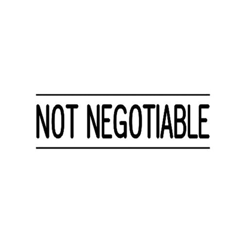 DeskMate Pre-Inked Office Stamp Not Negotiable Black