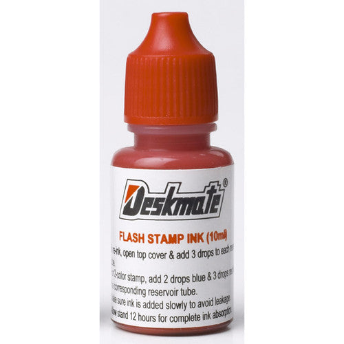 DeskMate 0273760 Pre-Inked Stamp Refill Ink 10ml Red