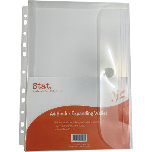 A4 Expanding Binder Wallet Clear Pack 10