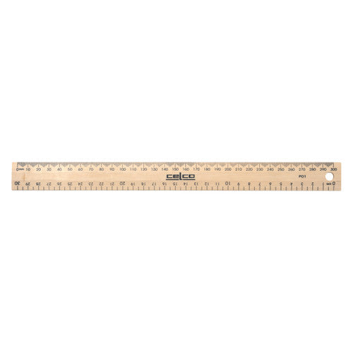 Celco Wooden Ruler Polished Drilled 30cm