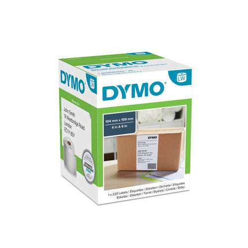 Dymo LabelWriter 4XL 5XL extra large shipping labels 104 x 159mm single roll 220 genuine RFID labels