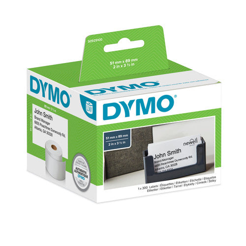 Dymo LabelWriter name badge cards non-adhesive 51 x 89mm single roll 300 for badge holders at events