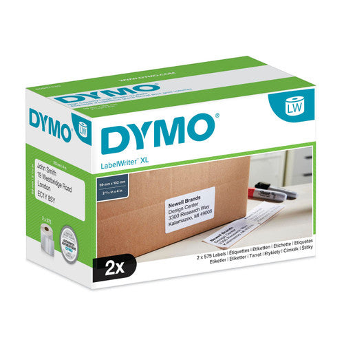 Dymo LabelWriter 4XL 5XL small shipping labels 59 x 102mm single roll 575 labels for satchels and courier items