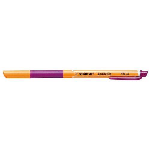 Stabilo Point Visco Rollerball Gel Pen 0.5mm Lilac Box of 10