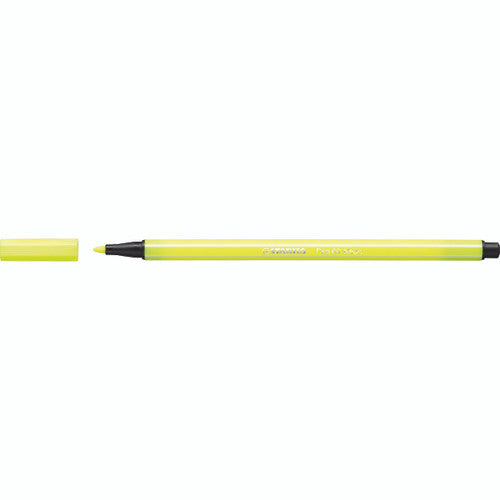 Stabilo Pen 68 Fibre Tip Pen Fluro Yellow