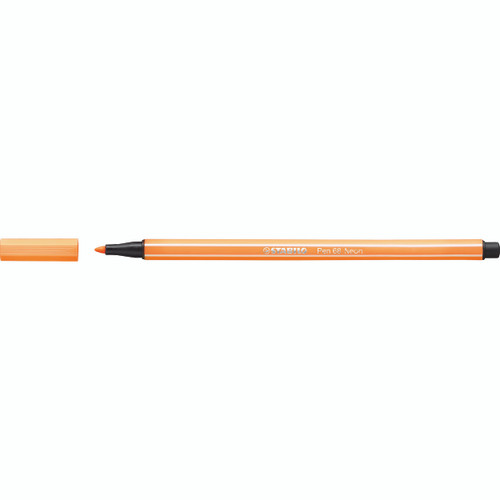 Stabilo Pen 68 Fibre Tip Pen Fluro Orange