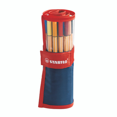 Stabilo Point 88 Fineliner Assorted Colours Rollerset of 25