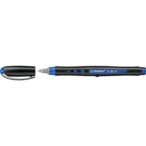 Stabilo Black Rollerball Pen 0.4mm Blue Box of 10