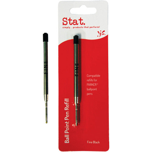 Pen Refills (Parker Style) Ballpoint Fine Black Pack of 10