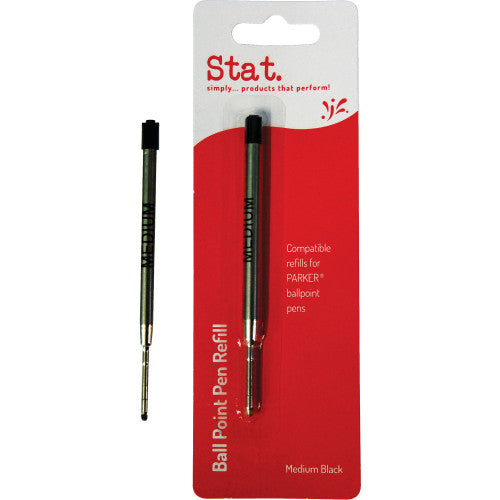 Pen Refills (Parker Style) Ballpoint Medium Black Pack of 10