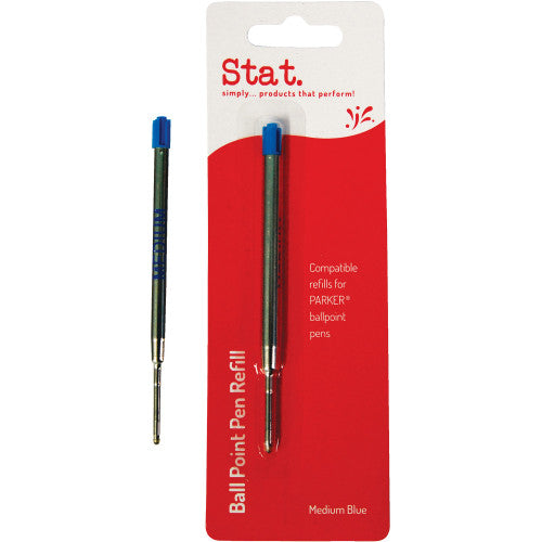 Pen Refills (Parker Style) Ballpoint Medium Blue Pack of 10