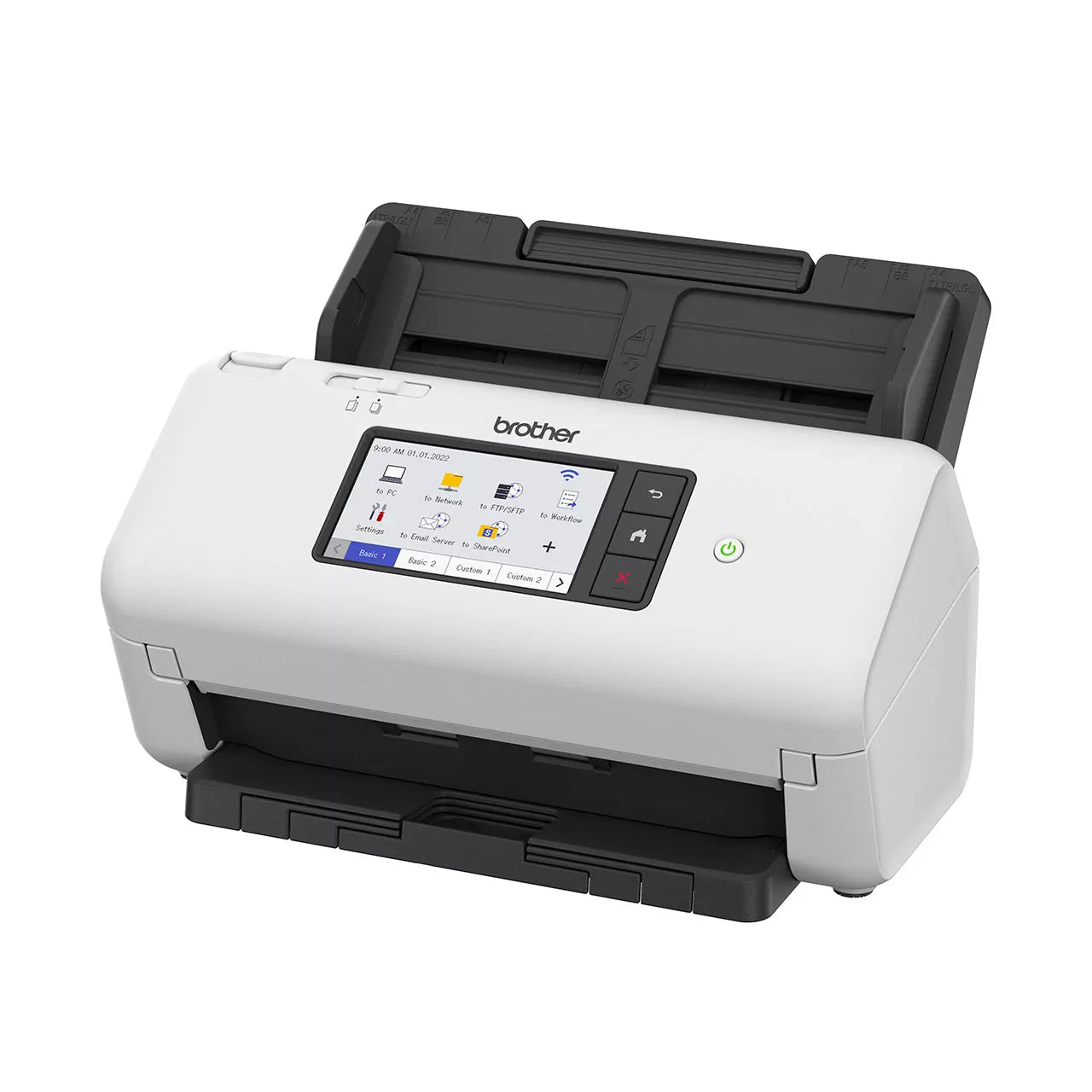 Brother ADS-4700W Professional Desktop Document Scanner - left-side view