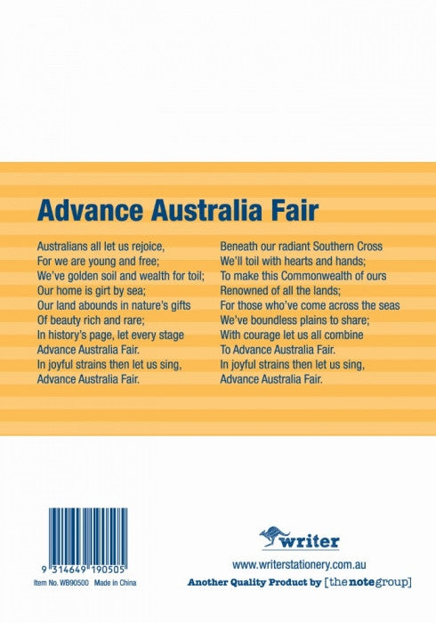 Writer Student Notebook 32 Page Double Ruled Guide 4mm Old Gold Pack 20