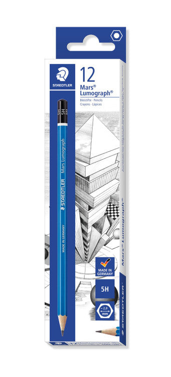 Staedtler Mars Lumograph Pencils 5H Box of 12 100-5H