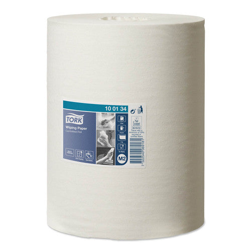 Tork Wiping Paper Centrefeed Roll 1 Ply M2 White Carton of 6 Rolls