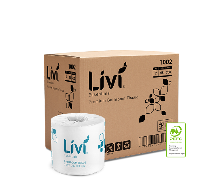 Livi 1002 Essentials toilet tissue carton