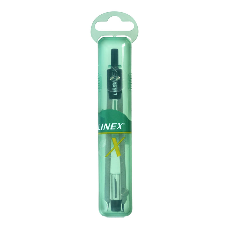 Linex 16 compass packed in a clear green tube with a hanging tab