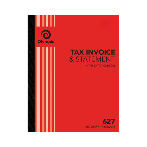 Olympic Invoice and Statement Book 627 Carbon Triplicate 100 Leaf 250 x 200mm