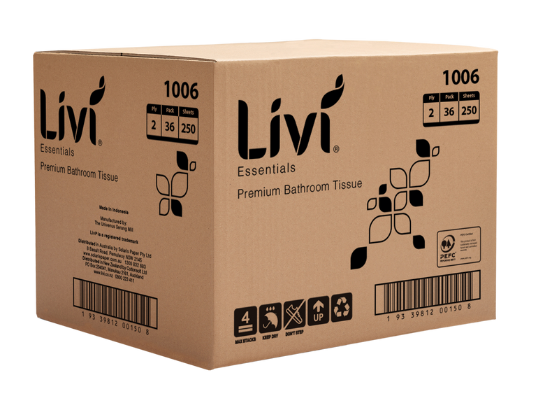 Livi 1006 Essentials interleaved toilet tissue carton