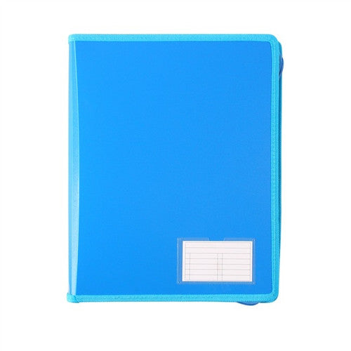 Bantex A4 Zipper Binder 2D 25mm Blueberry Each