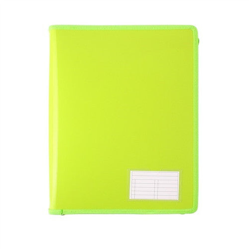 Bantex A4 Zipper Binder 2D 25mm Lime Each