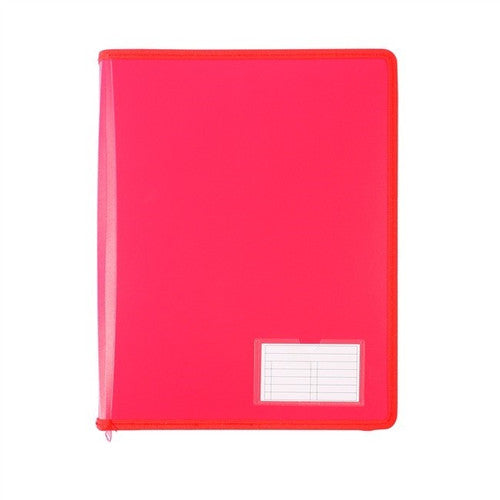 Bantex A4 Zipper Binder 2D 25mm Melon Each