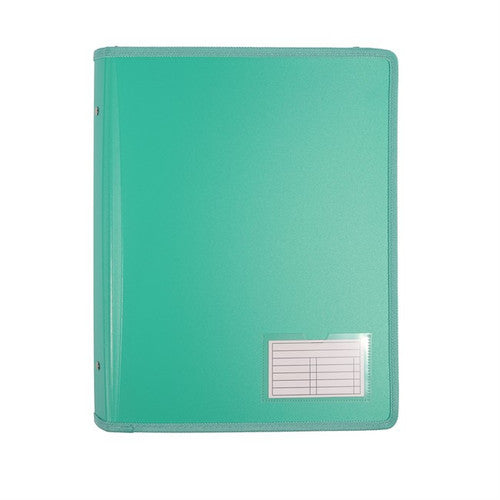Bantex A4 Zipper Binder 2D 25mm Green Each