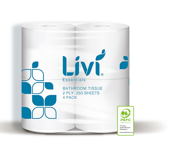 Livi 1008 Essentials toilet tissue 4-pack bale