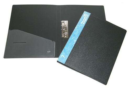 Colby 100A Punchless File with Clamp A4 75 Sheet Polypropylene Black Pack of 12