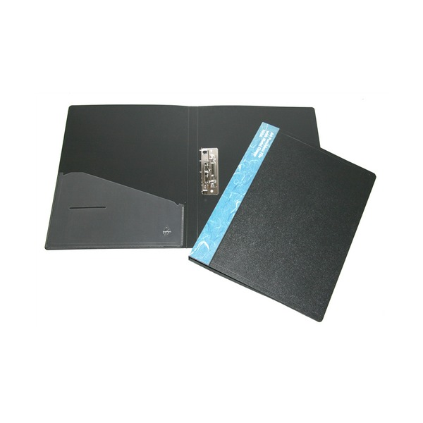 Colby 100A Punchless File with Clamp A4 75 Sheet Polypropylene Black Pack of 12