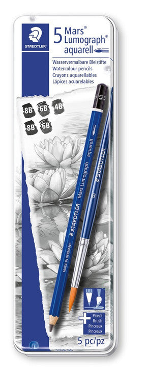 Staedtler 100A G6 Mars Lumograph Aquarell Watercolour Pencil Tin of 6