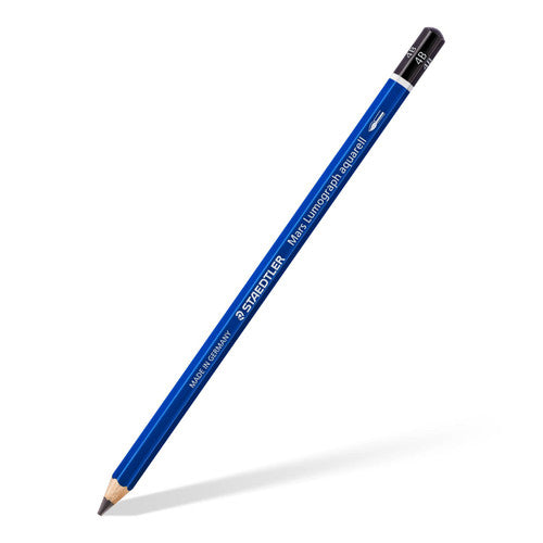 Staedtler 100A SBK4 Mars Lumograph Aquarell Watercolour Pencil 3 Assorted + Brush Card of 4 (10 Cards)