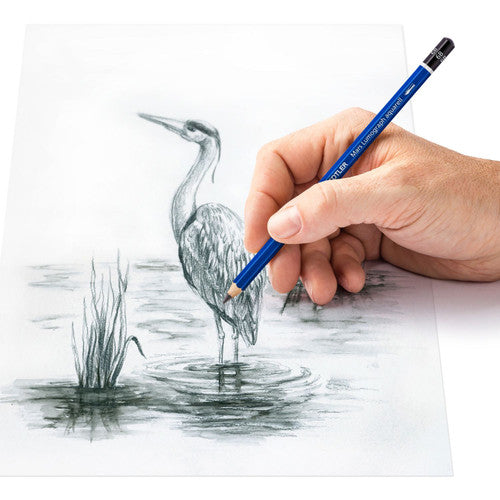 Staedtler 100A SBK4 Mars Lumograph Aquarell Watercolour Pencil 3 Assorted + Brush Card of 4 (10 Cards)