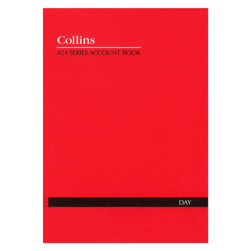 Collins 10201 Account Book Series A24 Day Red Cover