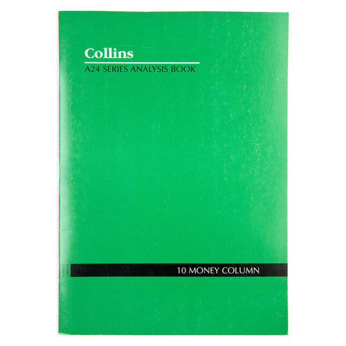 Collins 10210 Analysis Book Series A24 10 Money Column Green Cover