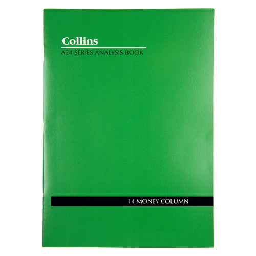 Collins 10214 Analysis Book Series A24 14 Money Column Green Cover
