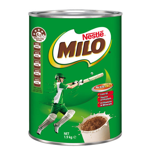 Nestle Milo 1.9kg Can Case of 6