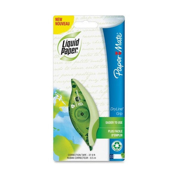 Liquid Paper Dryline Grip Green Correction Tape
