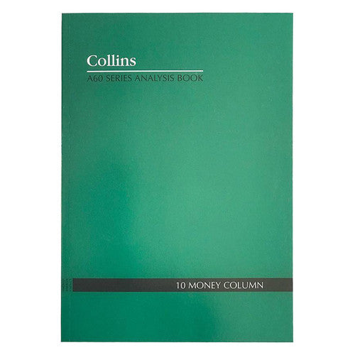 Collins 10310 Analysis Book Series A60 10 Money Column Green Cover