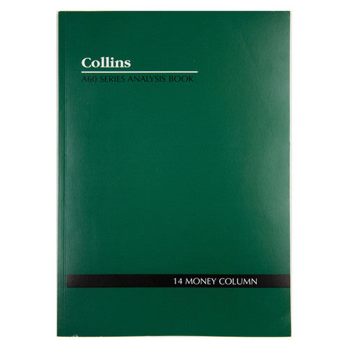 Collins 10314 Analysis Book Series A60 14 Money Column Green Cover