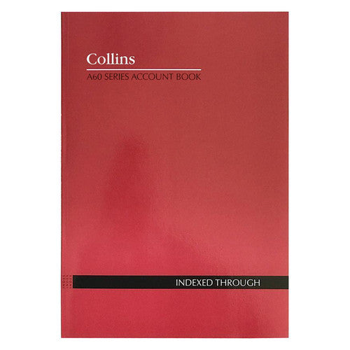 Collins 10334 Account Book Series A60 Indexed Through Red Cover