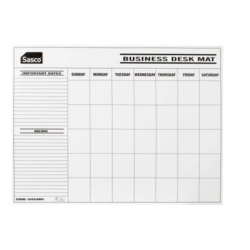 Sasco Undated Desk Calendar Refill White Pack of 12
